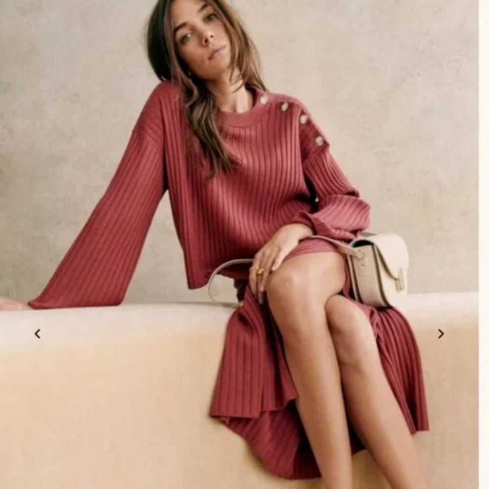 Sezane Maxence Jumper in Rosewood size M NWT - Picture 2 of 7
